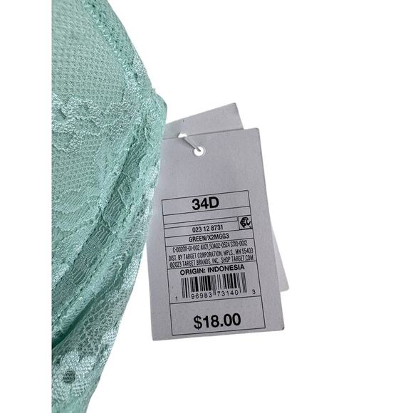 Auden push up plunge coverage underwire bra 34D NWT - Picture 2 of 5